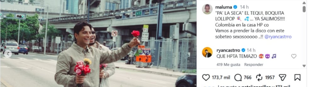 El cierre del videoclip muestra a los protagonistas listos para regresar a Colombia, reforzando el mensaje de conexión con sus raíces - crédito @maluma / Instagram