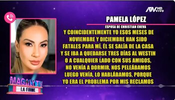 Pamela López afirmó que su