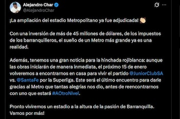 El alcalde Alejandro Char informó