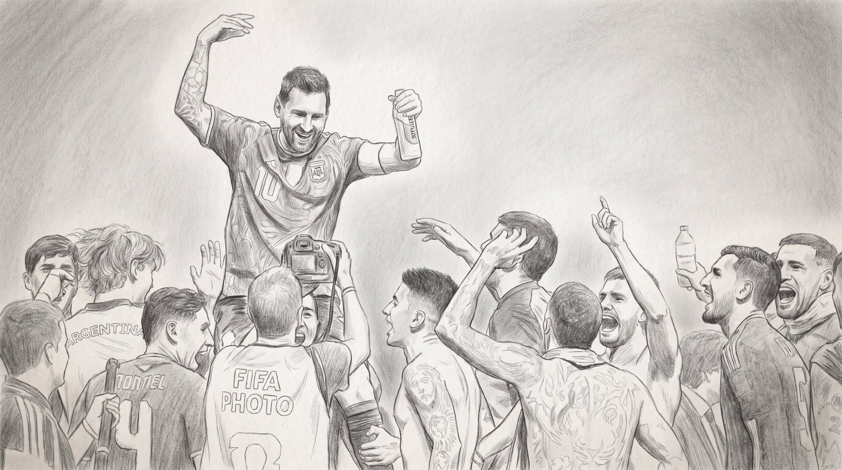 Messi y sus compañeros festejan otra victoria épica (Imagen Ilustrativa Infobae)