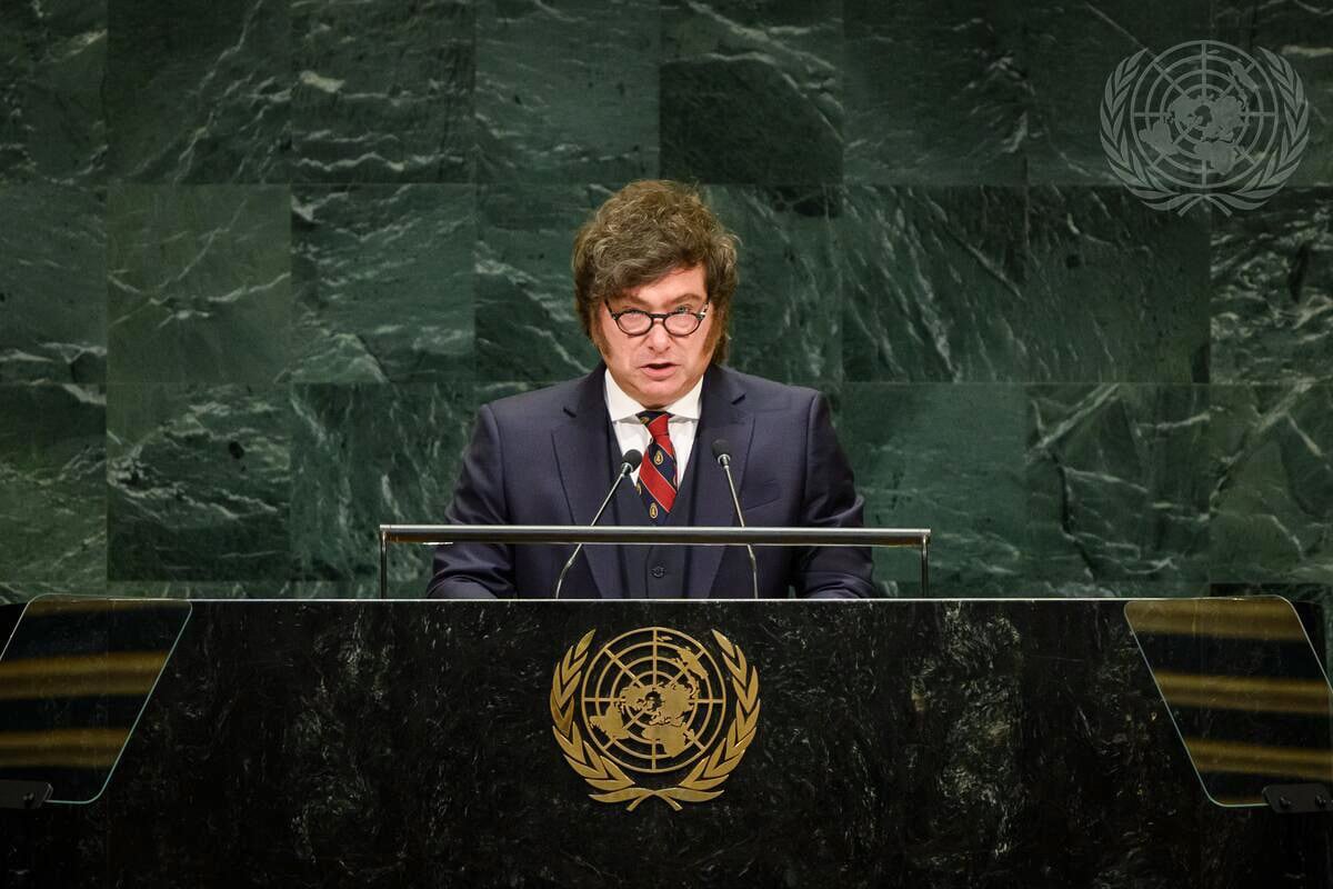 Javier Milei durante su discurso en la Asamblea General de la ONU, (New York, Estados Unidos)