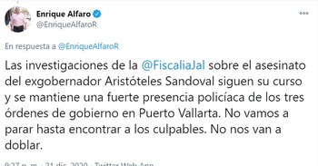 Enrique Alfaró y su mensaje