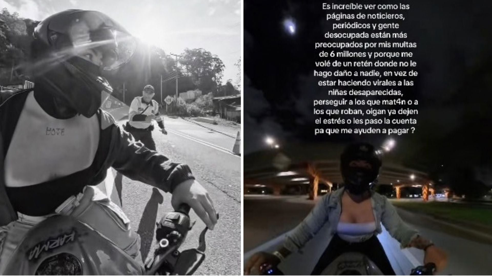La motocicleta implicada acumula comparendos y multas pendientes por un valor superior a los seis millones de pesos según el Simit - crédito Captura video