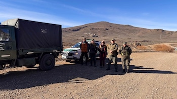 Especialistas en patrimonio y arqueología realizaron una primera inspección en el terreno junto a personal de Gendarmería Nacional