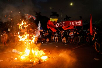 Protesta contra Rodrigo Duterte. REUTERS/Eloisa