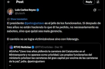 Luis Carlos Reyes contestó a