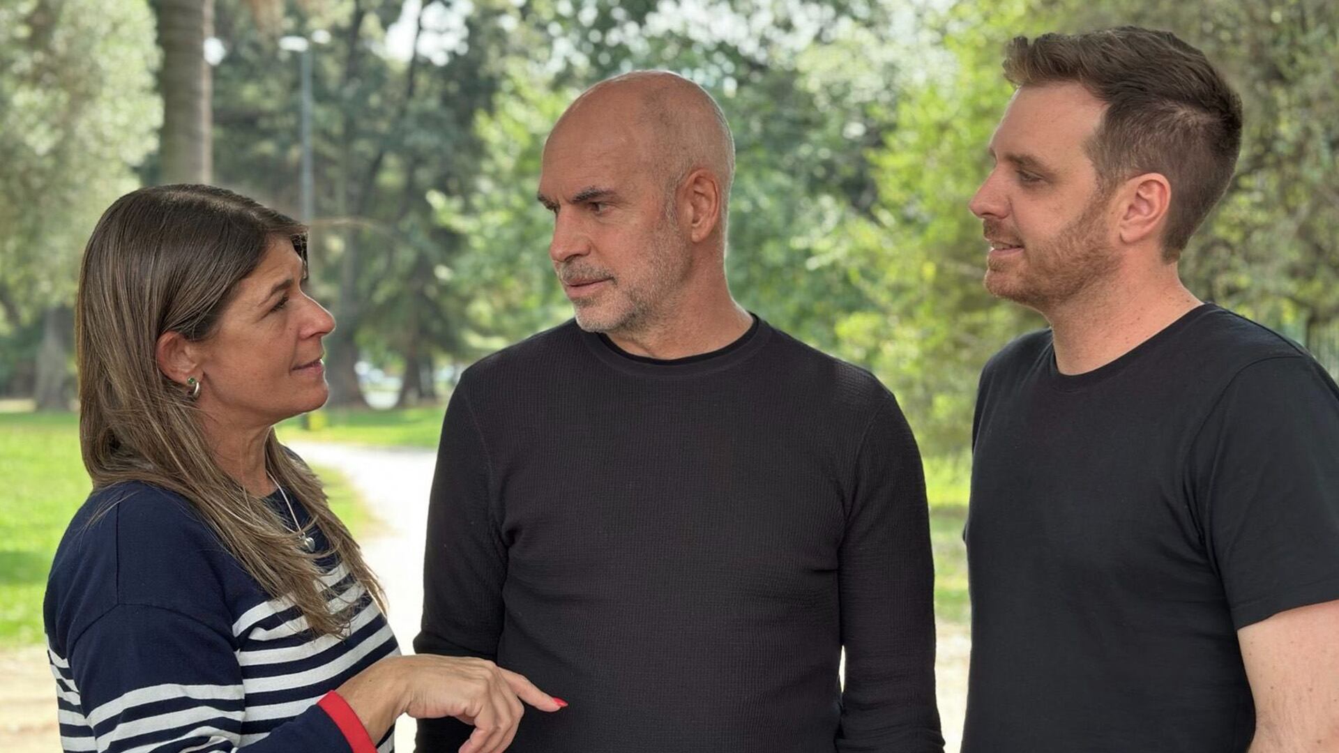 Horacio Rodríguez Larreta, Guadalupe Tagliaferri y Emmanuel Ferrario