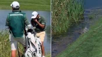 El momento en que un pez se comió una pelota y obligó a una insólita sanción en un torneo de golf: “Nunca he visto eso”