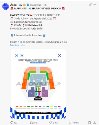 La disposición del escenario frontal