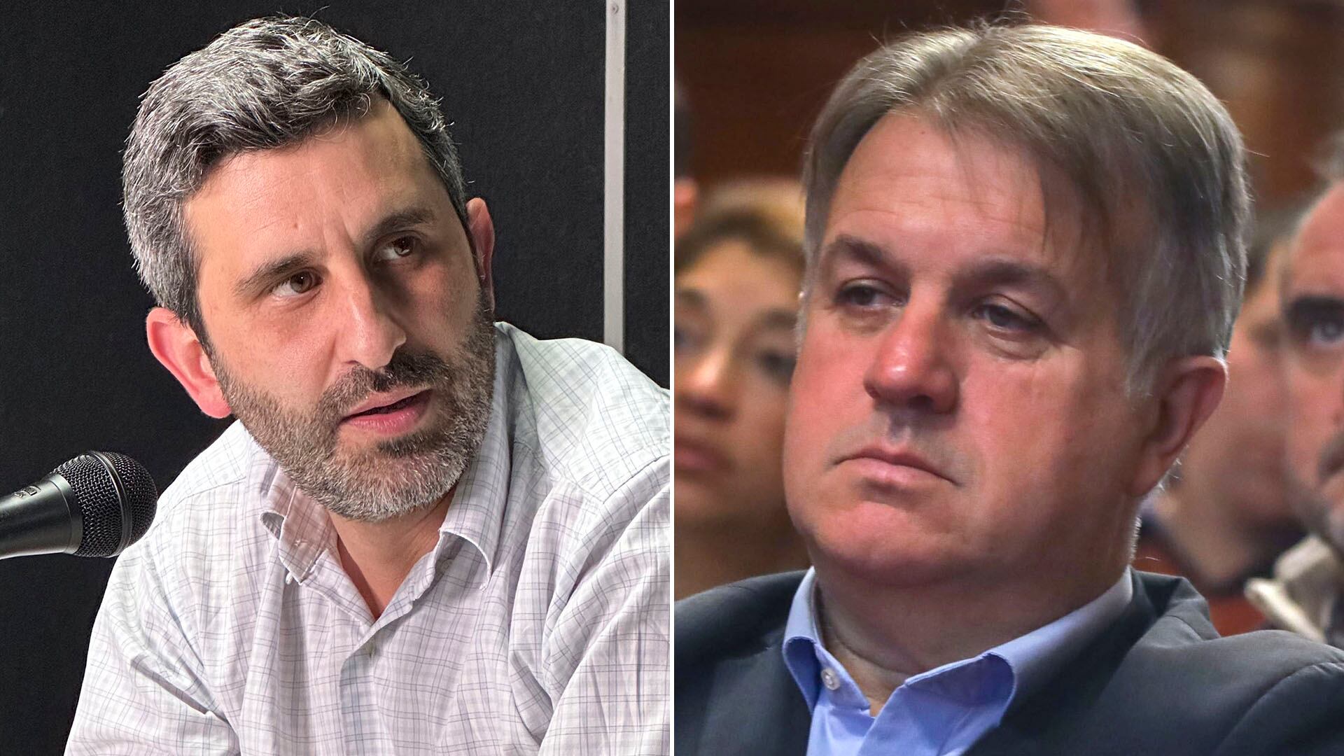 El senador del Frente Amplio Daniel Caggiani y el diputado del Partido Nacional Gabriel Gianoli (redes social X)