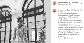 Mensaje de Jessica Newton hacia Janick Maceta. (Foto: Captura Instagram)
