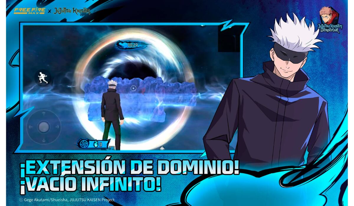 Free Fire Max se caracteriza por llevar una temática de JUJUTSU KAISEN. (Garena)