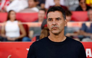 Míchel antes de un partido