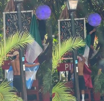 Usuarios exigieron que se investigue lo ocurrido luego de que varias personas cambiaran una bandera mexicana por una argentina.