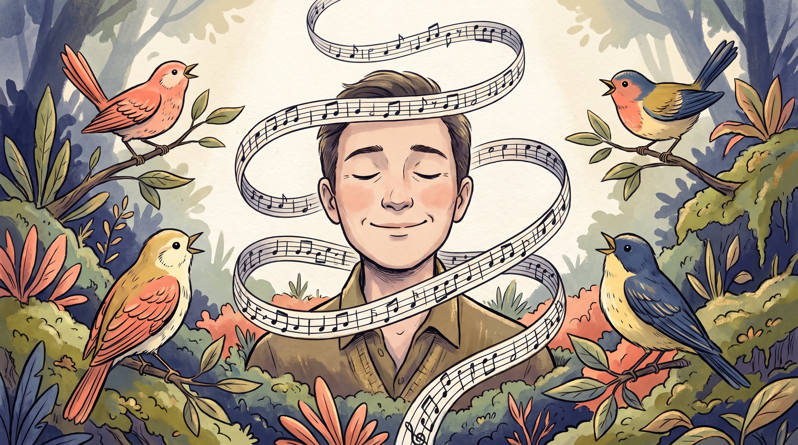 La ciencia vinculó el canto de las aves y los paisajes sonoros naturales con disminuciones en estrés y ansiedad y con mejoras en la salud mental (Imagen Ilustrativa Infobae)