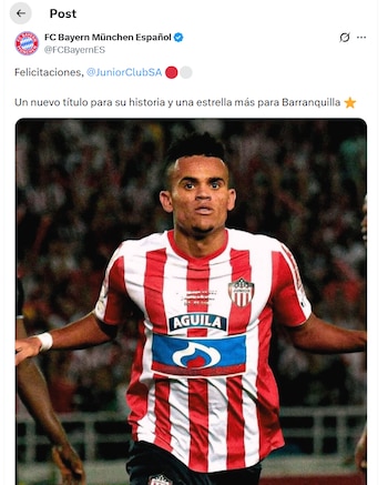 Post del Bayern Múnich sobre