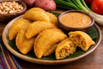 Las empanadas de pipián son una opción favorita para las reuniones familiares o de amigos - crédito VisalesIA