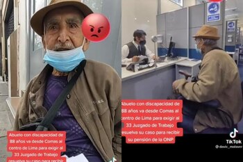 Anciano asegura que no puede