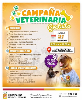 Municipalidad Provincial de Tacna anuncia