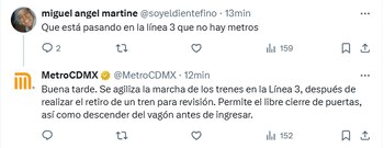 Usuarios del metro reportaron retrasos