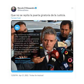 La opinión del ministro de