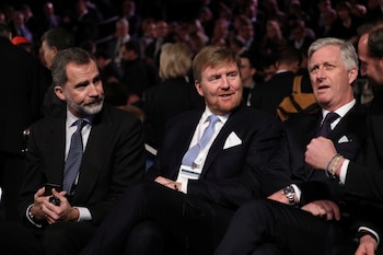 Los reyes de España (Felipe VI), los Países Bajos (Willem-Alexander), y Bélgica,(Philippe). Foto: Abir Sultan/REUTERS