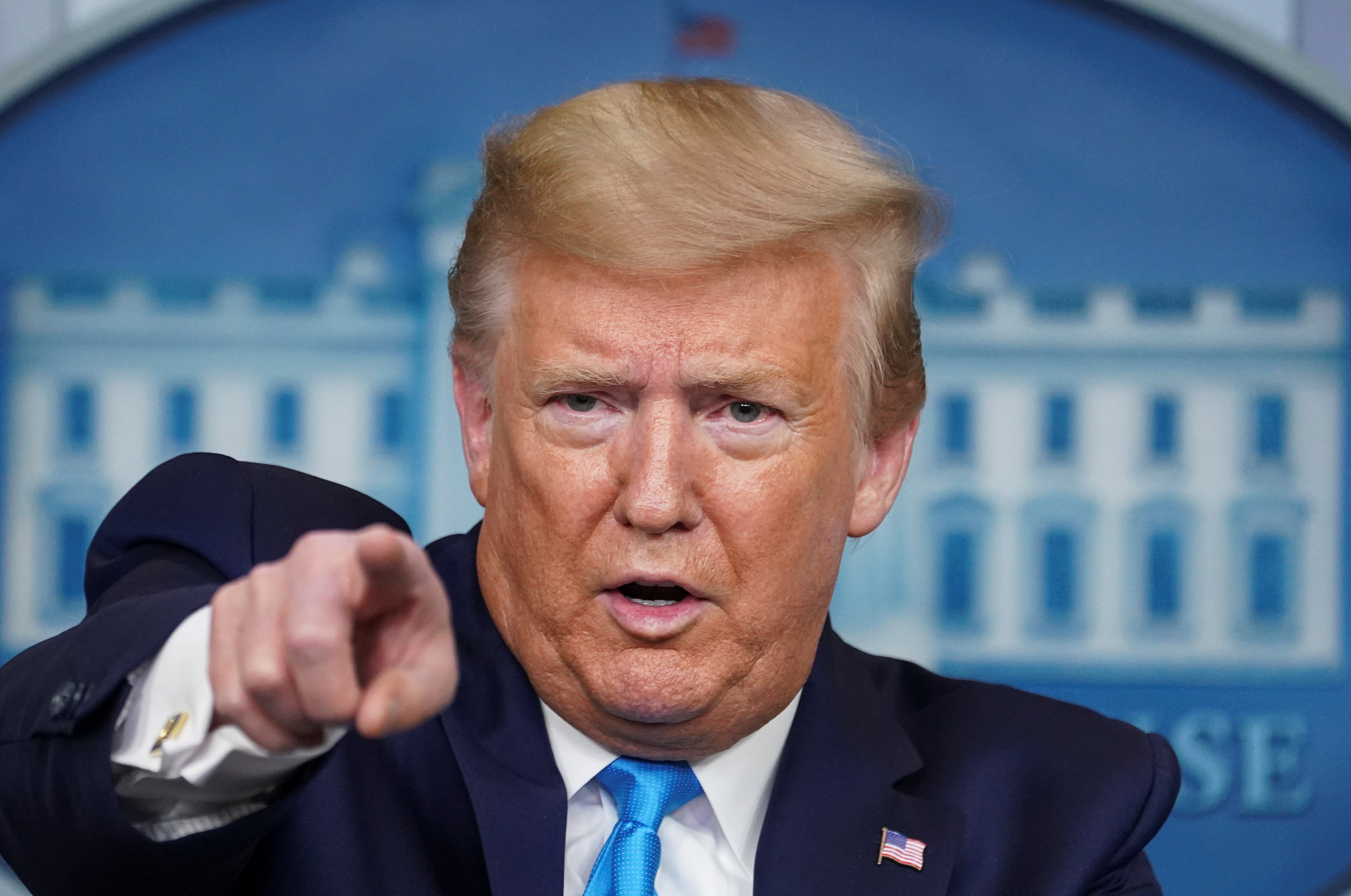 Donald Trump proyecta la instalación de un puerto de drones en el techo del nuevo salón de baile de la Casa Blanca. (REUTERS/Kevin Lamarque)