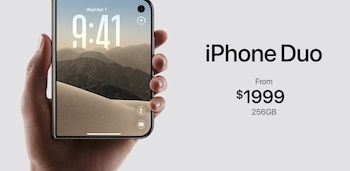 El precio base del iPhone Duo comienza desde los 1.999 dólares. (Foto: Apple)