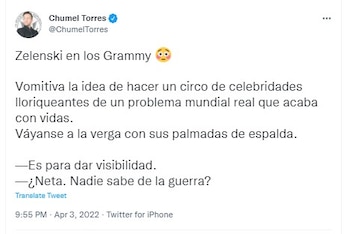Chumel Torres / Grammy / Zelenski