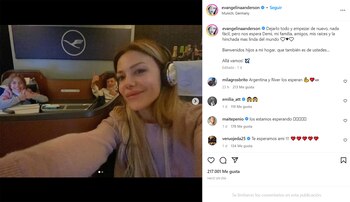 El posteo de Evangelina Anderson