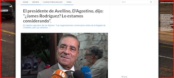 Angelo Antonio D'Agostino confirmó que Avellino evalúa un posible acuerdo con James Rodríguez-crédito Otto Pagine Italia