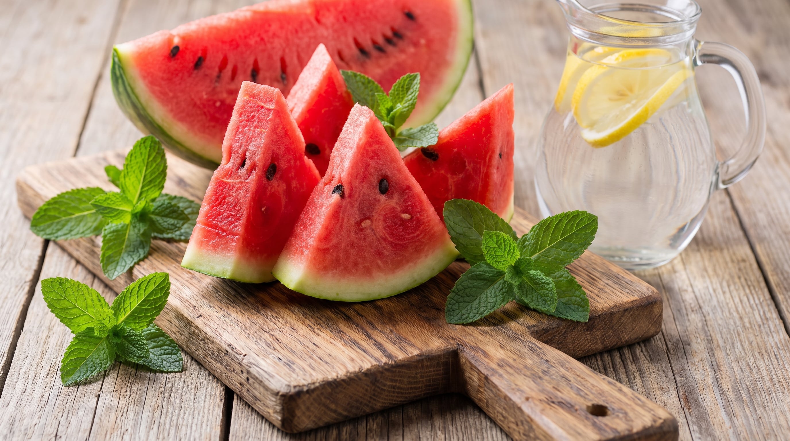 La sandía con menta combina una fruta con 91% de agua y electrolitos como potasio y magnesio en una opción orientada a la hidratación (Imagen Ilustrativa Infobae)