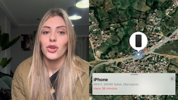 Cristina Díaz y la ubicación de su teléfono robado. Tiktok