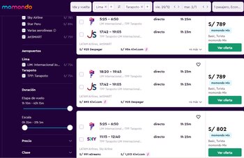 Vuelos baratos a Tarapoto por