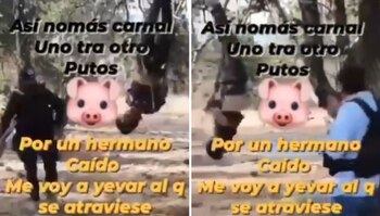 Capturas del video que muestra