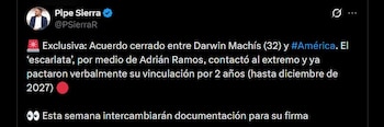 Darwin Machís solo estaría a