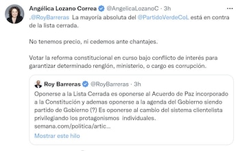 Angélica Lozano sobre la reforma