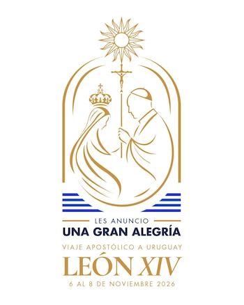 El signo que identificará el Viaje Apostólico del papa León XIV a Uruguay (@iglesiauy)