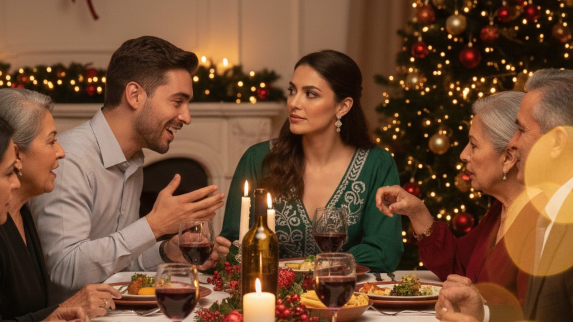 Especialistas recomiendan la técnica del semáforo para responder con calma ante provocaciones durante la cena de Navidad (Gemini)