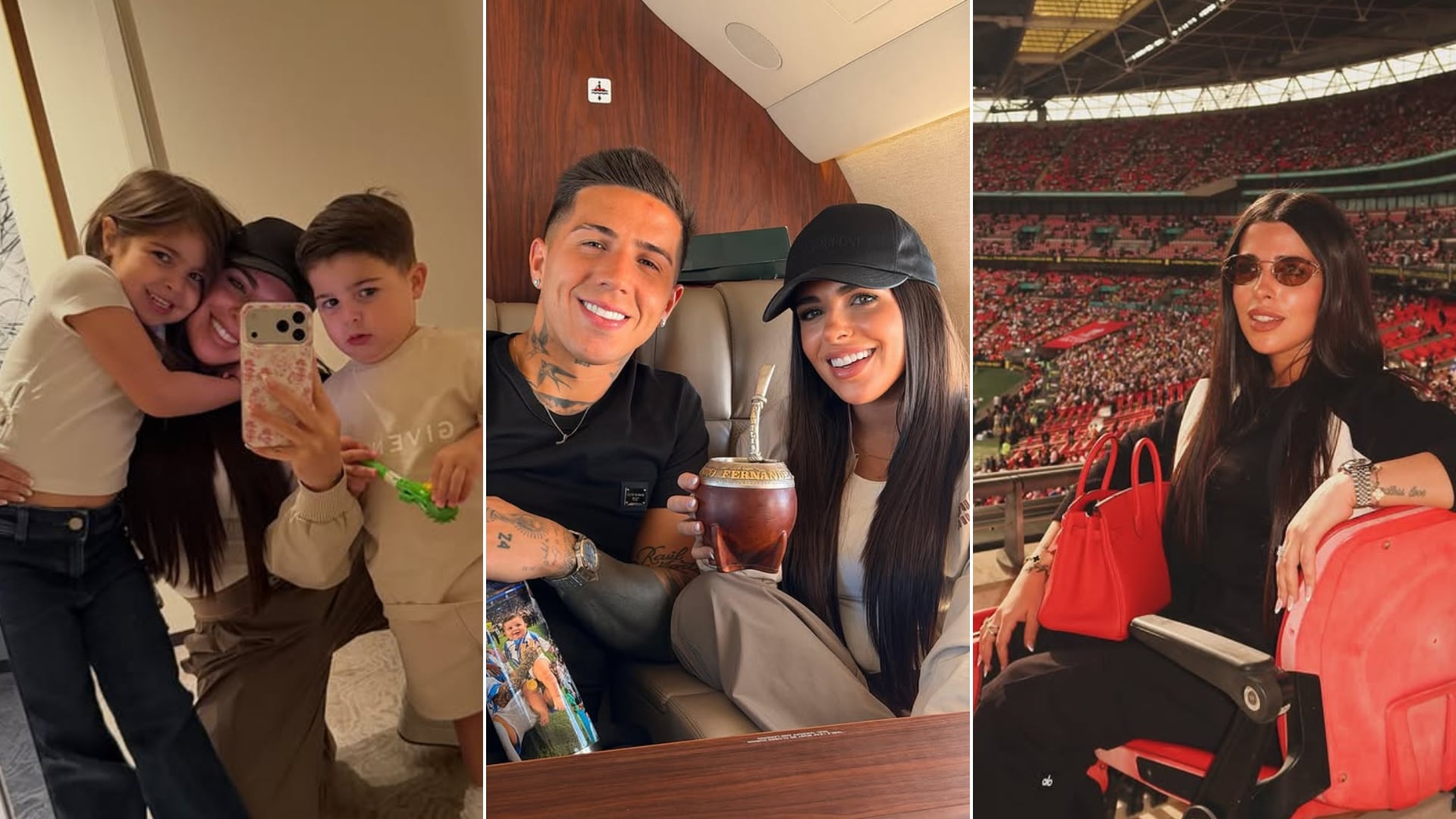 Valentina Cervantes publicó un balance familiar de abril junto a Enzo Fernández y sus hijos en sus redes sociales