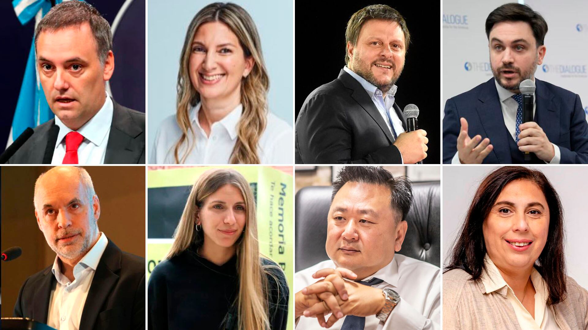 Candidatos. Adorni, Lospennato, Santoro, Marra, Larreta, Levy, Kim y Olivetto