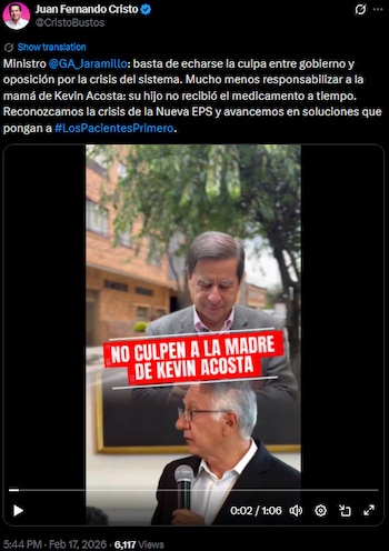 Juan Fernando Cristo critica disputas