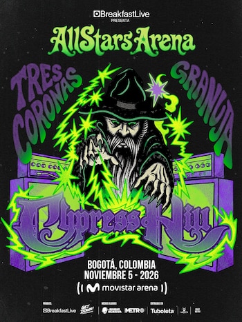 El concierto en la capital colombiana adoptará el formato All Stars Arena con la participación de Tres Coronas y Granuja - crédito cortesía Breakfast Live