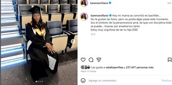 La madre de la ganadora