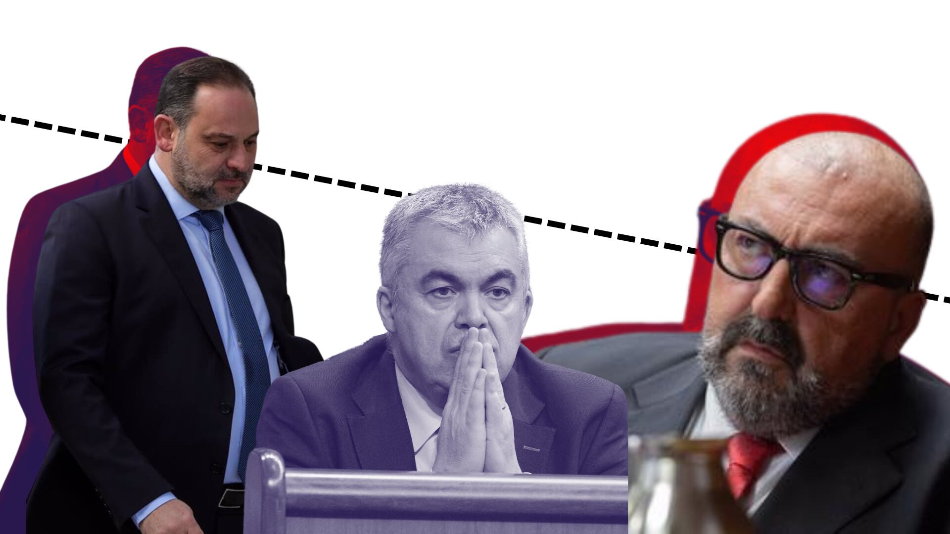 Jose Luis Ábalos, Santos Cerdán y Koldo García (Montaje Infobae España / ELV)