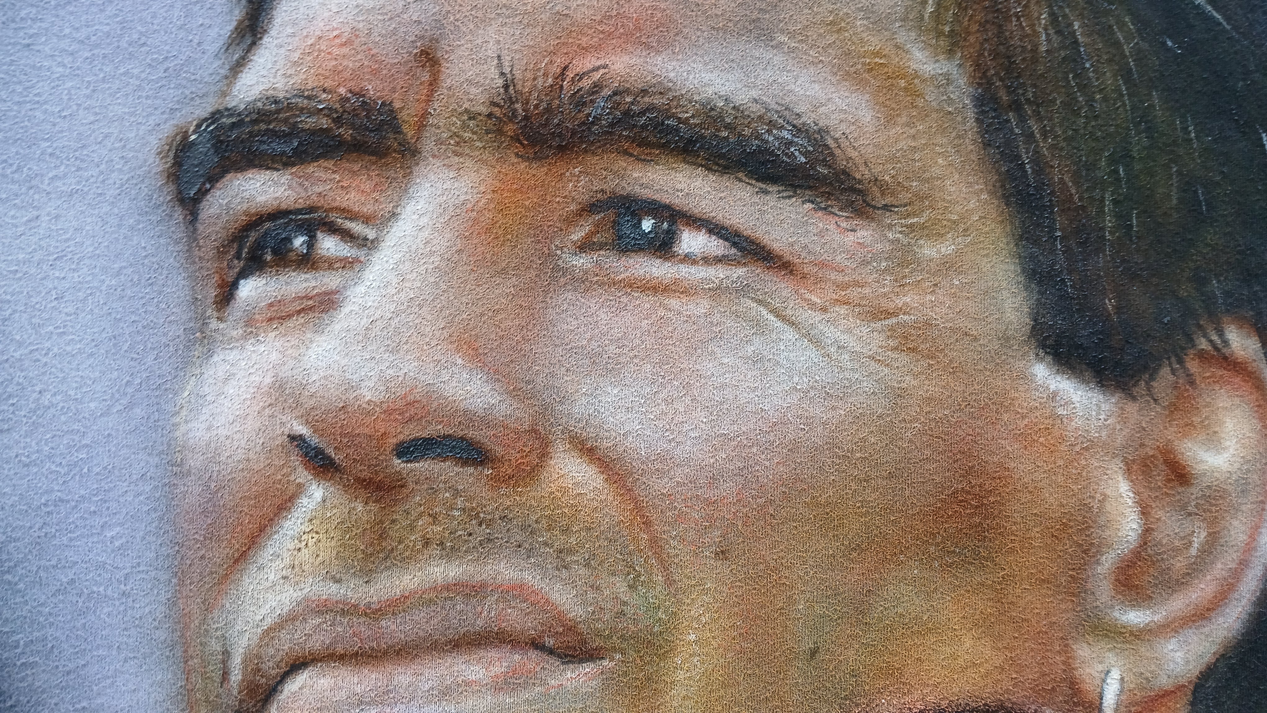 Otro mural de Jiménez en Nápoles y la mirada de Diego.