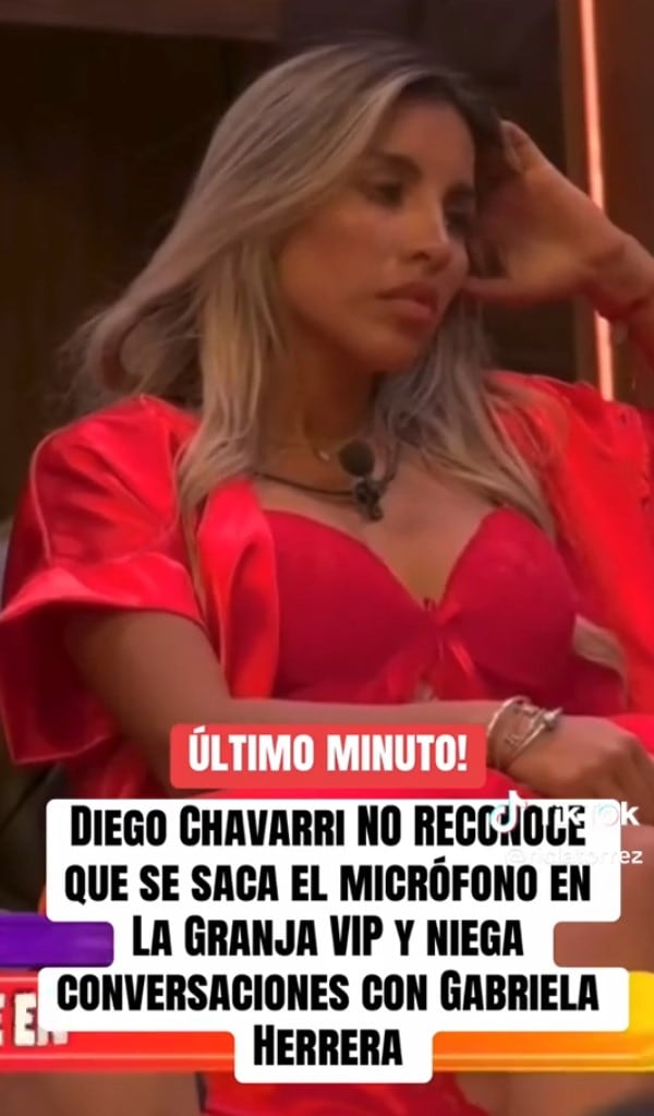 Polémica en La Granja VIP: Diego Chávarri y Gabriela Herrera rechazan vínculo sentimental. CFaptura: La Granja VIP.