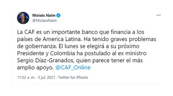 El analista Mosiés Naim da