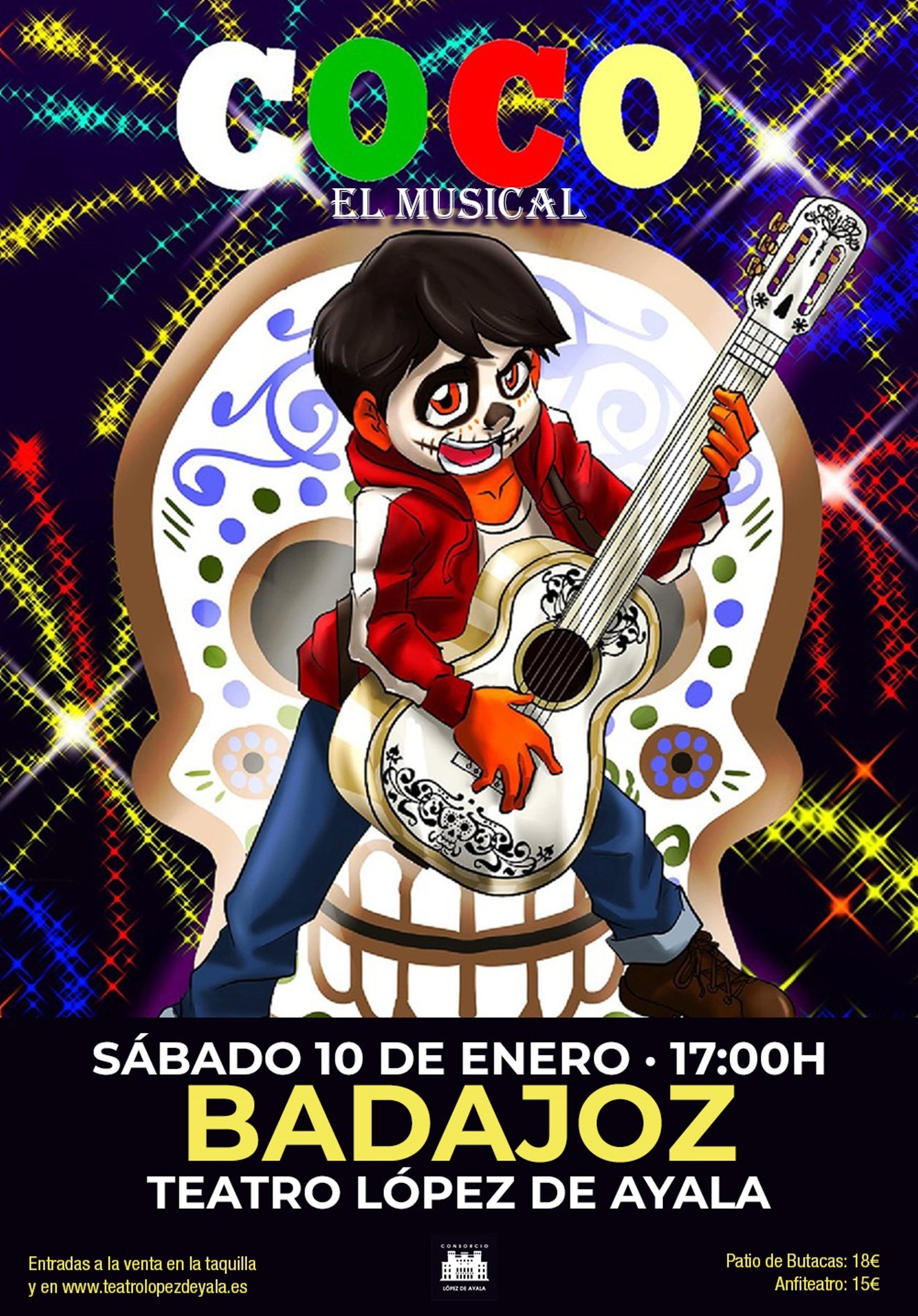 El espectáculo familiar ‘Coco, el musical. Recuérdame’ llega este sábado al Teatro López de Ayala de Badajoz