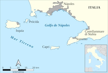 La localización en el mapa de Vivara